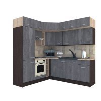 Bucatarie de Colt BIG GENA NEW DR. 190-220, Wenge / Decor K352